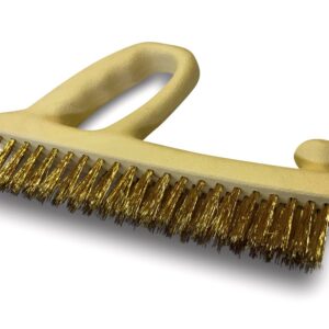 Alternative view of Brosse forme rabot en acier laitonné souple