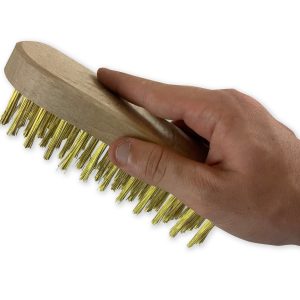 Alternative view of Brosse violon en laiton ondulé