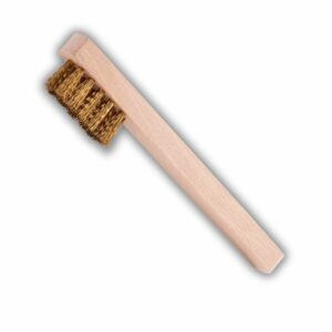 Brosse bougie en laiton avec mini -manche en bois