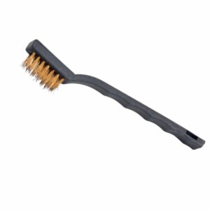 Brosse bougie en laiton avec mini -manche en plastique noir