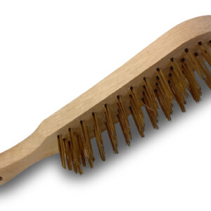 Brosse soudeur en acier rond laitonné