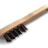 Brosse à bougie en acier souple avec manche en bois