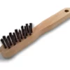 Brosse à bougie en acier dur avec manche en bois