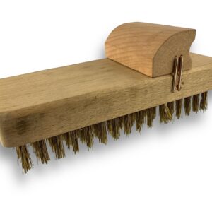 Alternative view of Brosse à parquet en acier laitonné