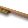 Brosse bijouterie en soie blanche avec manche en bois