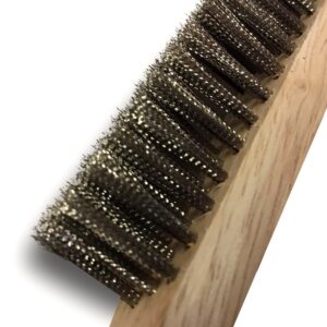 Alternative view of Brosse bijouterie en acier avec manche en bois