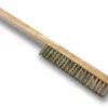 Brosse bijouterie en inox avec manche en bois